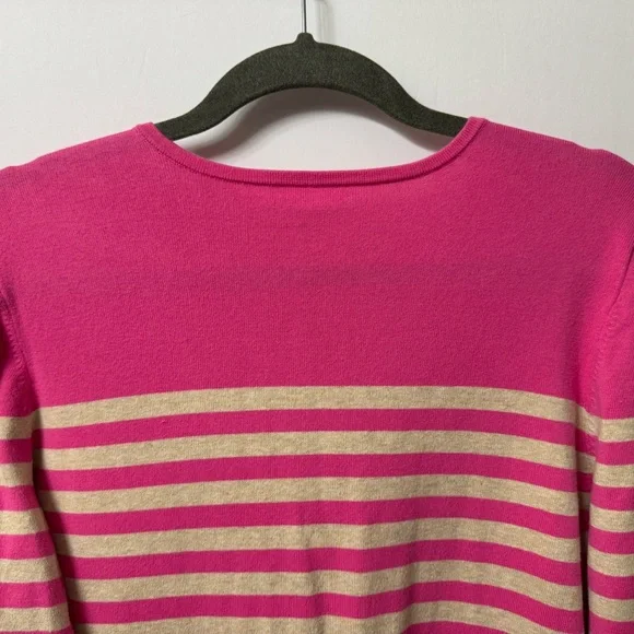 Lilly Pulitzer, V-neck sweater, XL, pink/cream, long sleeve NWOT - Picture 10 of 12
